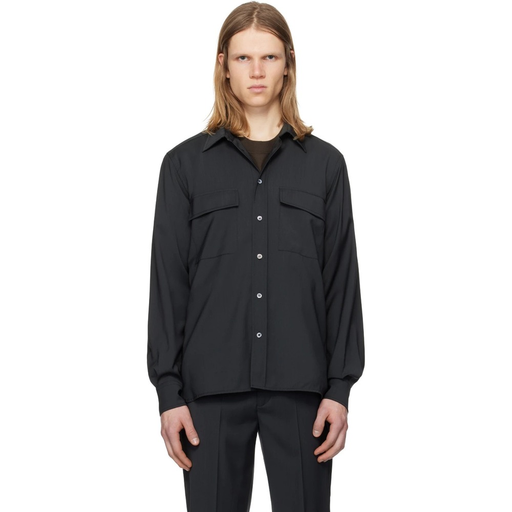 BARENA VENEZIA DEN TELA SHIRT BLACK SIZE IT 52 US XL RETAIL 450$